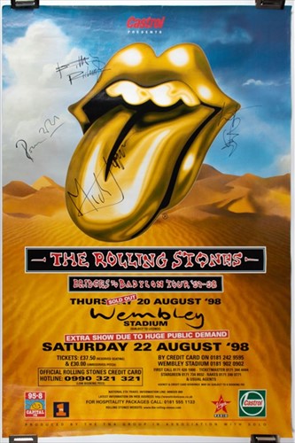 Lot 152 - The Rolling Stones: a large signed 1998...