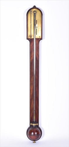 Lot 329 - A George III mahogany stick barometer by...