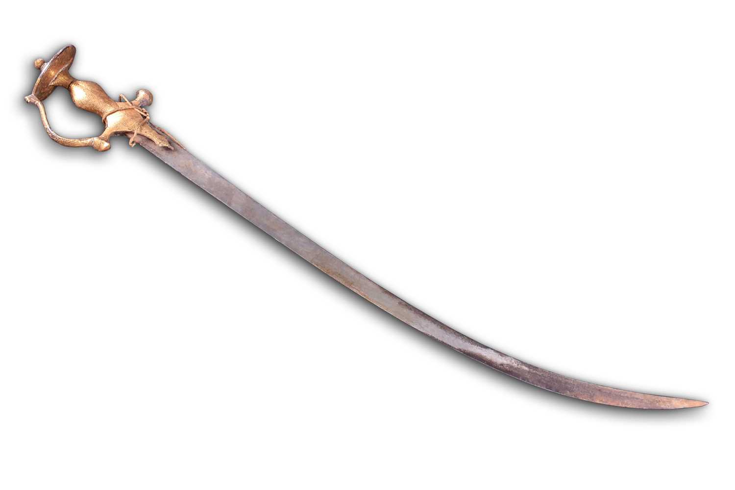 Lot 669 - A 19th century Indian talwar sword with an...