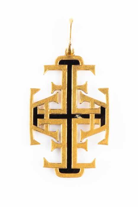 Lot 454 - An unusual mourning Cross pendant possibly by...