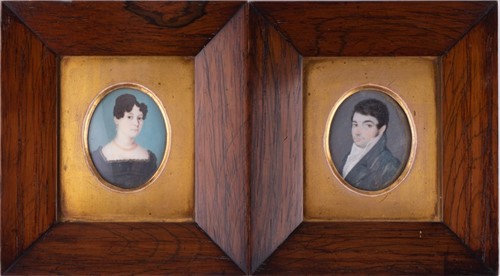 Lot 312 - A pair of Victorian portraits of Irish...