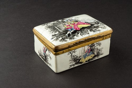 Lot 311 - A George III enamel snuff box probably...