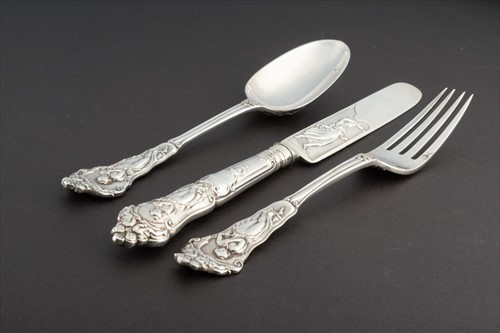 Lot 363 - A Victorian silver three piece christening set...