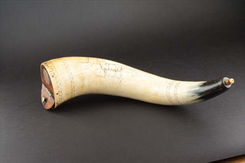 Lot 316 - A late Victorian Welsh drenching horn with...