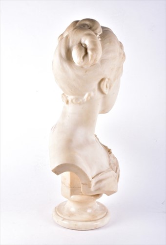 Lot 222 - A large 19th century Italian marble bust...