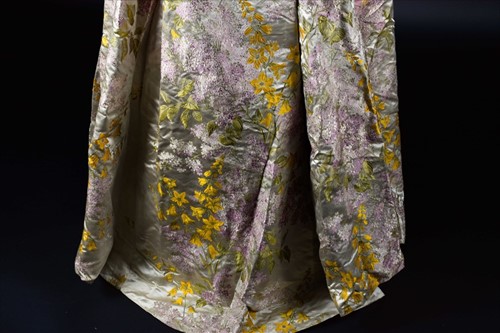 Lot 242 - A fine Victorian silk brocade ball gown...