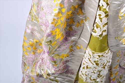Lot 242 - A fine Victorian silk brocade ball gown...