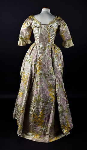Lot 242 - A fine Victorian silk brocade ball gown...