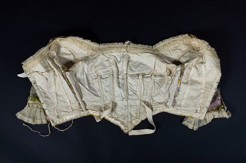 Lot 242 - A fine Victorian silk brocade ball gown...