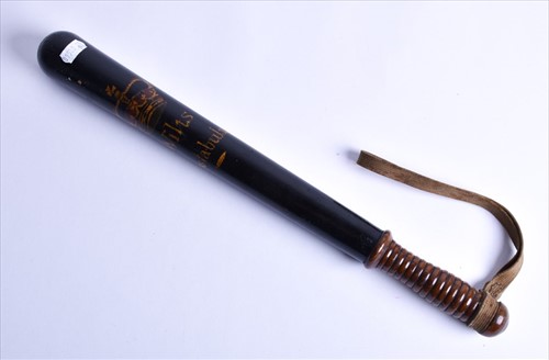 Lot 249 - A collection of five Victorian truncheons...