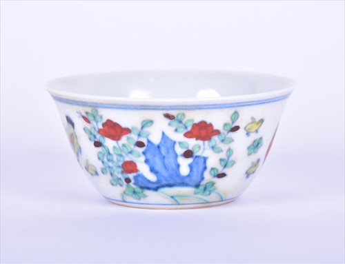 Lot 210 - A Chinese Ming style Doucai porcelain chicken...