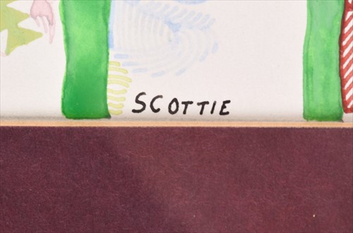 Lot 42 - Scottie Wilson (1888-1972) Scottish depicting...