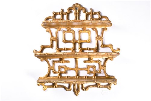 Lot 88 - A set of 19th century Chinese style gilt wall...