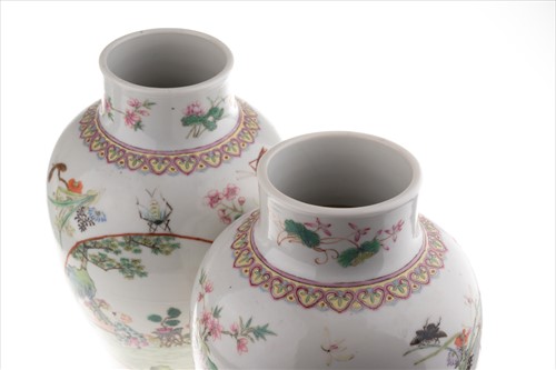Lot 187 - A Chinese pair of late Qing dynasty Famille...