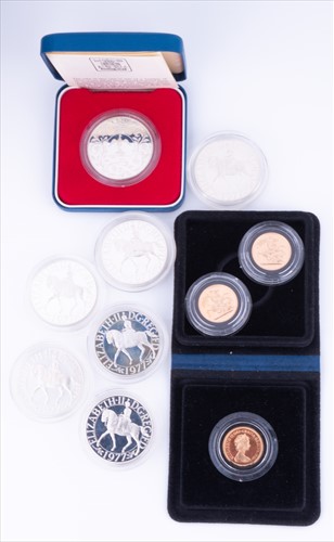 Lot 281 - Three gold proof sovereigns all 1979, together...