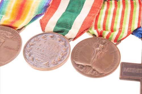 Lot 255 - A group of five Italian war medals comprising...