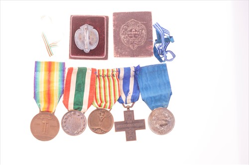 Lot 255 - A group of five Italian war medals comprising...