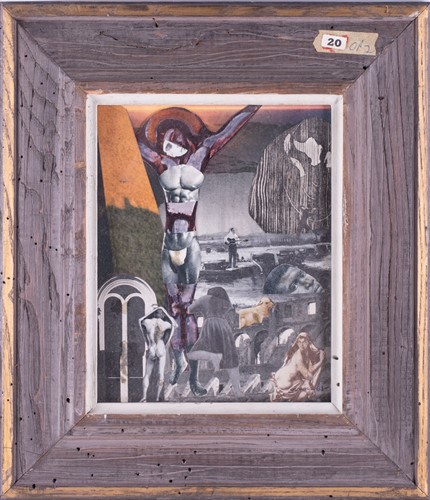 Lot 31 - Two 20th century collage artworks by the same...