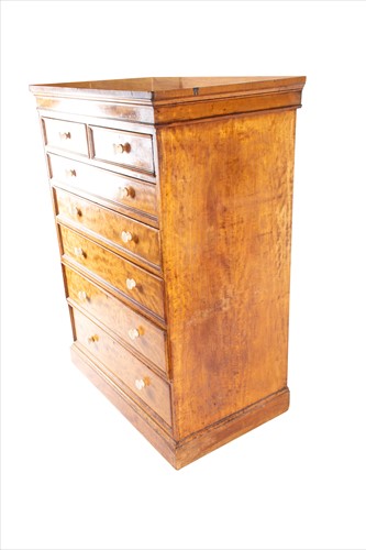 Lot 109 - A late 19th/early 20th century satinwood chest...