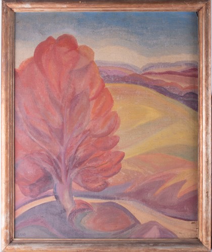Lot 47 - Canadian school, 20th century 'The red tree',...