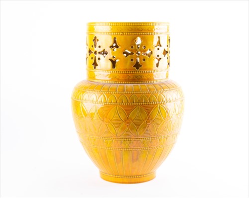 Lot 197 - A late 19th century Burmantofts Faience vase...