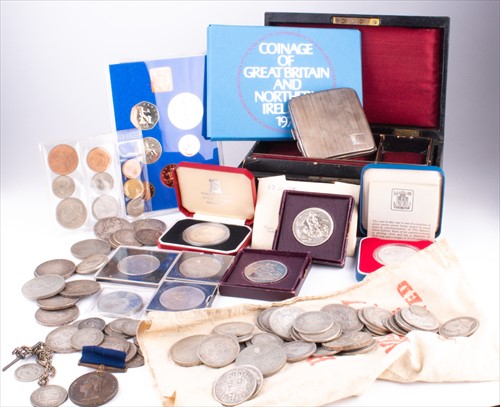 Lot 278 - A large quantity of silver coins including...