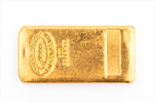 Lot 288 - A 500 gram pure gold ingot by Johnson Matthey,...