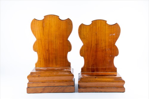 Lot 219 - A pair of 19th century mahogany plate stands...