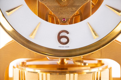 Lot 271 - A Jaeger LeCoultre Atmos clock in a gilt brass...