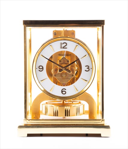 Lot 271 - A Jaeger LeCoultre Atmos clock in a gilt brass...