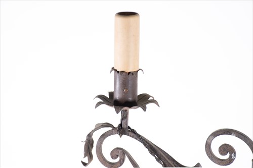 Lot 212 - A 19th century cast iron lamp stand in the...
