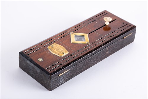 Lot 235 - An early 20th century cribbage board by Will &...