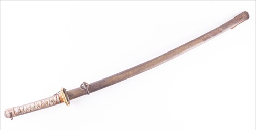 Lot 321 - A WWII Type 95 Japanese NCO's Katana sword...