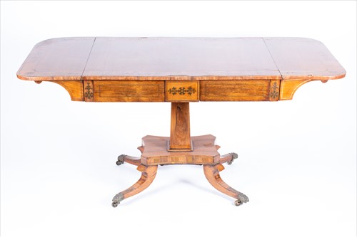 Lot 115 - A late Victorian mahogany and brass inlaid...