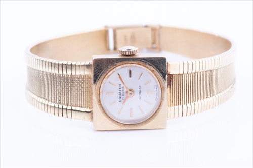 Lot 360 - A 14ct yellow gold ladies Ermaten watch with...