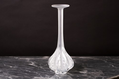 Lot 311 - A Marie-Claude Lalique crystal glass vase with...