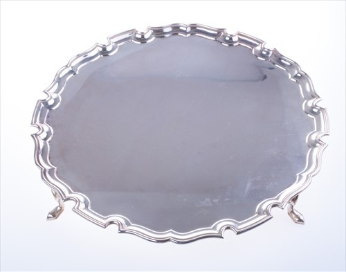 Lot 393 - A George VI silver salver London 1937, by...