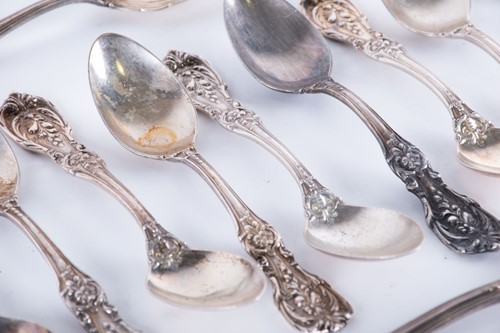Lot 399 - A part canteen of American sterling silver...