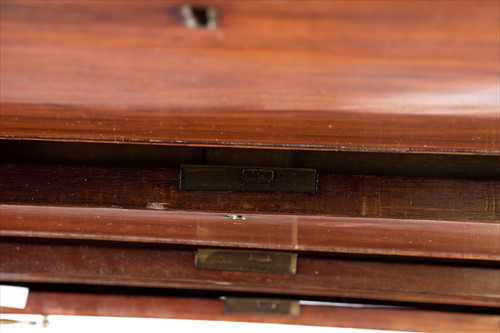 Lot 117 - A George III mahogany chest on chest the...