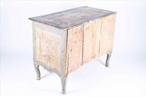 Lot 120 - A 17th century Italian painted commode the...