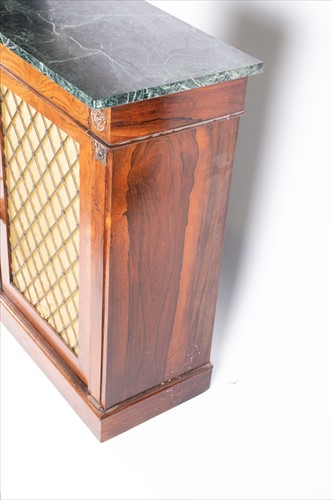 Lot 125 - A Regency rosewood chiffonier with marble top...