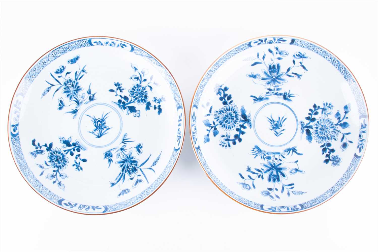 Lot 174 - A pair of Kangxi blue and white porcelain...