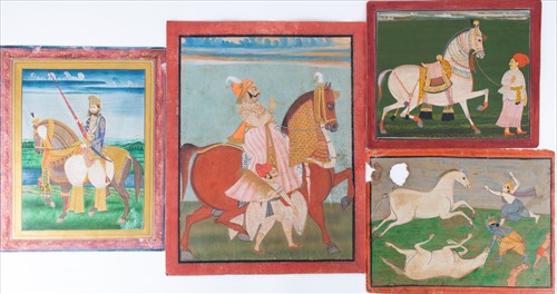Lot 163 - A group of four Indian Pahari style...