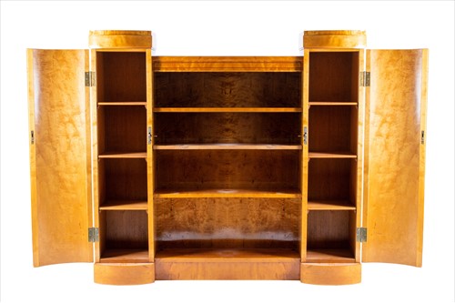 Lot 135 - A Biedermeier style satinwood bookcase in the...