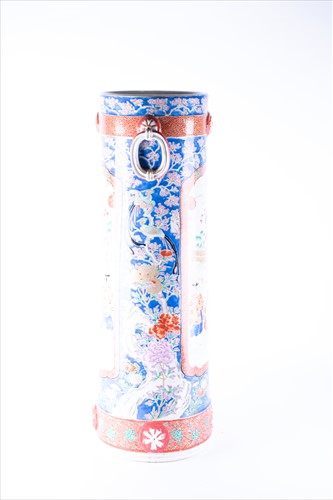 Lot 197 - An early 20th century Japanese ceramic stick...