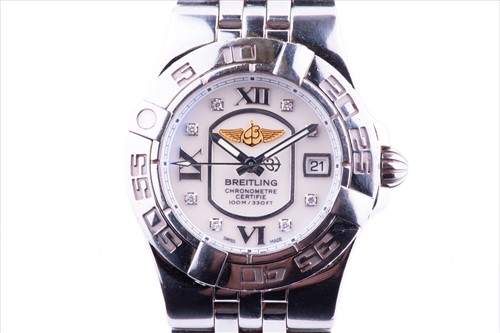 Lot 353 - A Breitling Starliner ref. A71340 stainless...