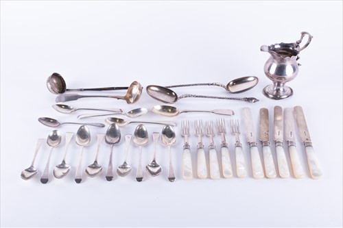 Lot 408 - A collection of miscellanous silver flatware...