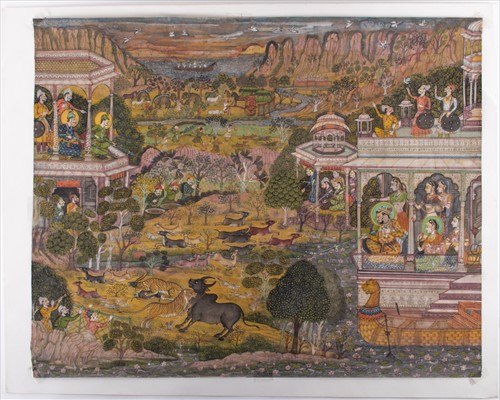 Lot 191 - A 19th century Mughal miniature painting...