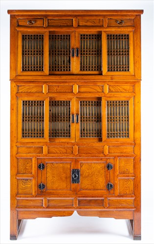 Lot 137 - A 20th century Korean elm and pear wood...
