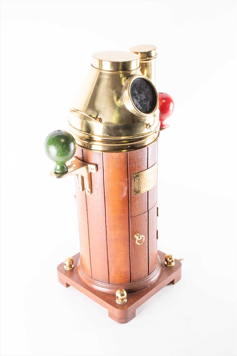 Lot 326 - A 20th century ship's binnacle compass in a...